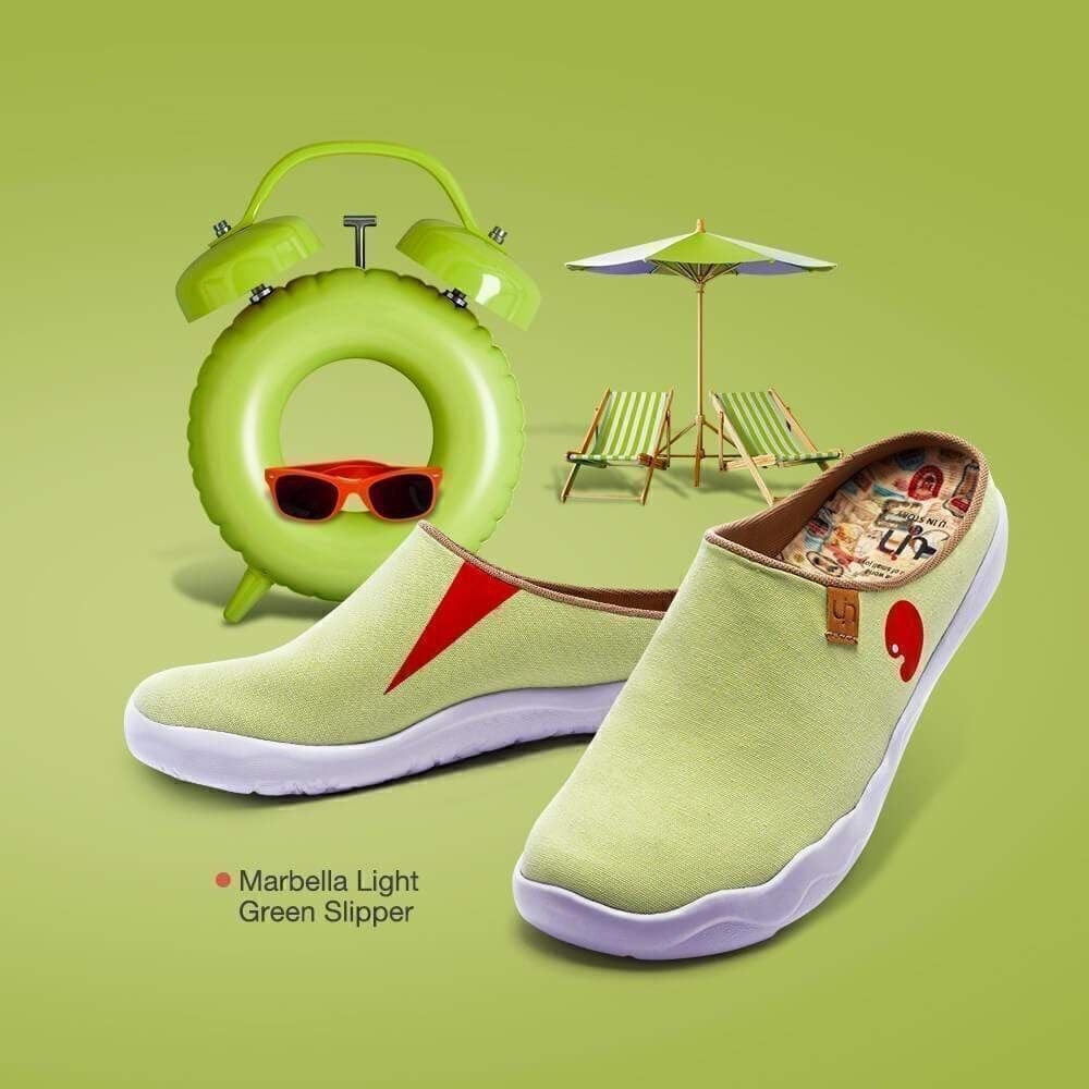UIN Women's Mules Comfort Shoes Casual (Marbella Light Green Slipper)New No Box - Picture 3 of 10